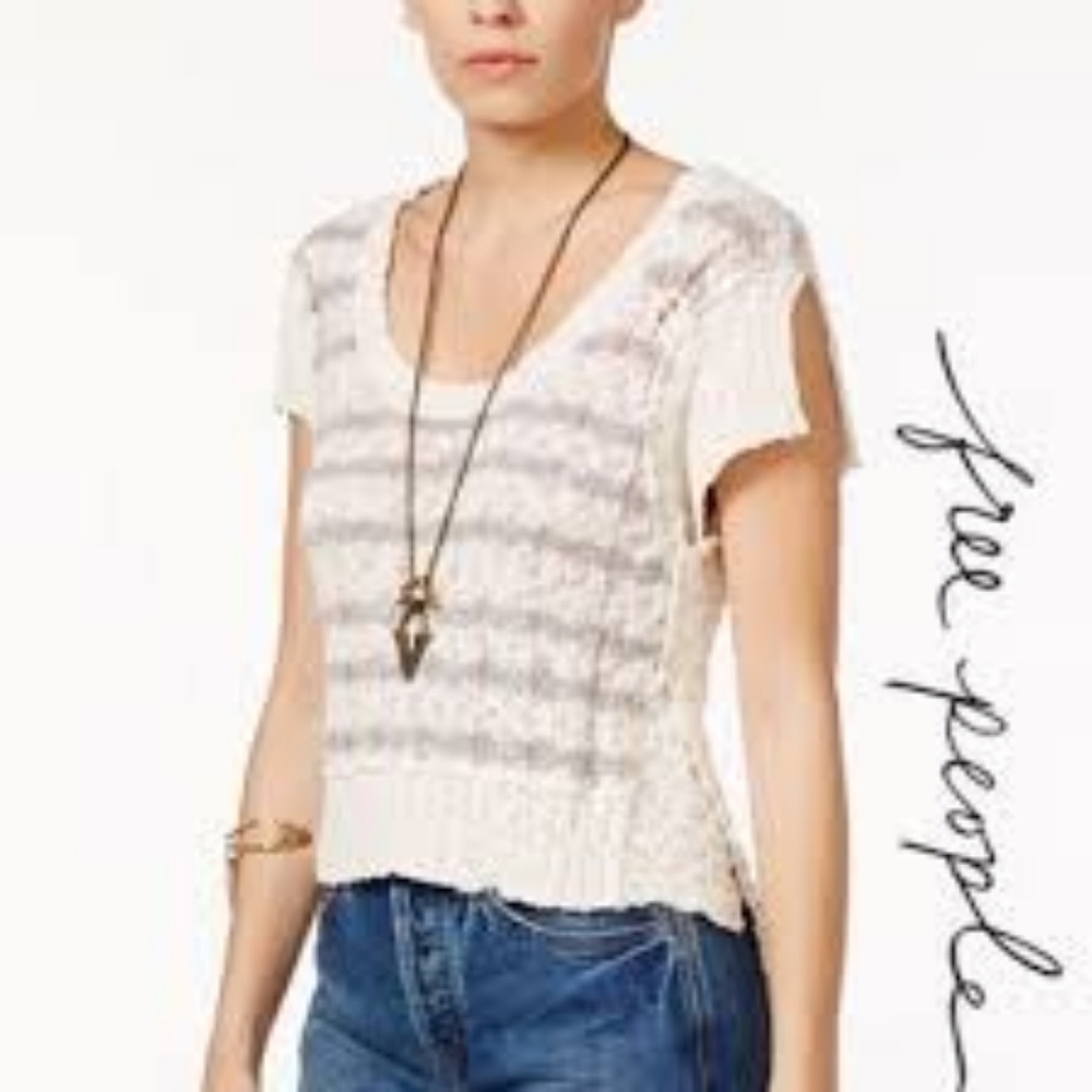 Free people stripe sweater tee